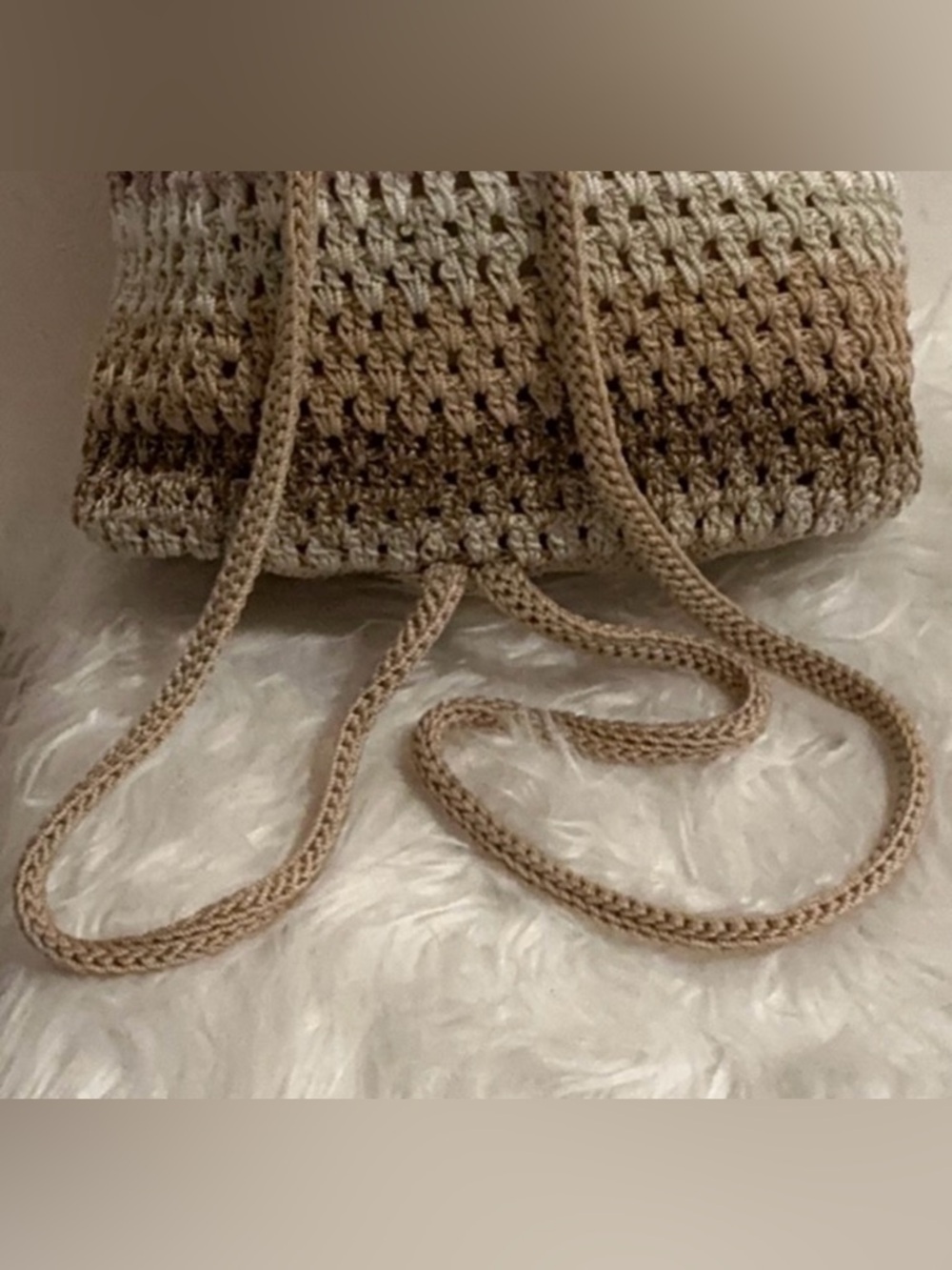 The Sak Crochet Drawstring Backpack Boho Bucket Bag - Picture 6 of 10